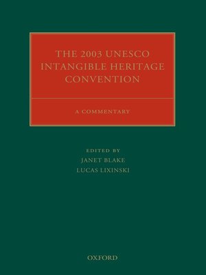 cover image of The 2003 UNESCO Intangible Heritage Convention
